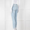Rag & Bone Pale Wash Mid Length Skinny Jeans