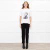 Anine Bing White Grey Brigette Bardot T Shirt