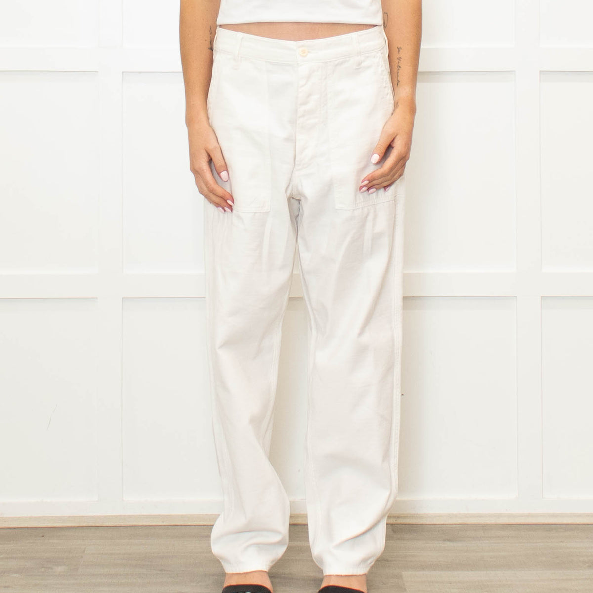 Polo Ralph Lauren White Utility Style Jeans