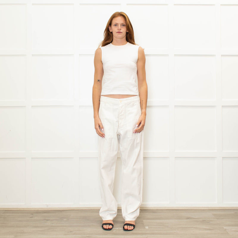 Polo Ralph Lauren White Utility Style Jeans