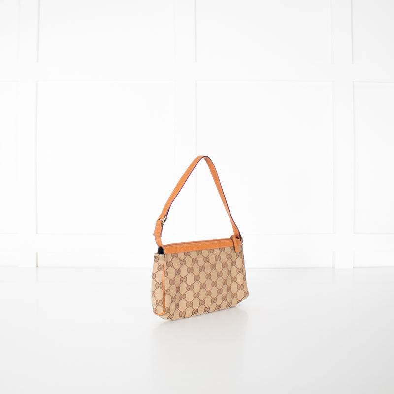 Gucci Monogram Cloth Pochette Bag