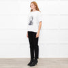 Anine Bing White Grey Brigette Bardot T Shirt