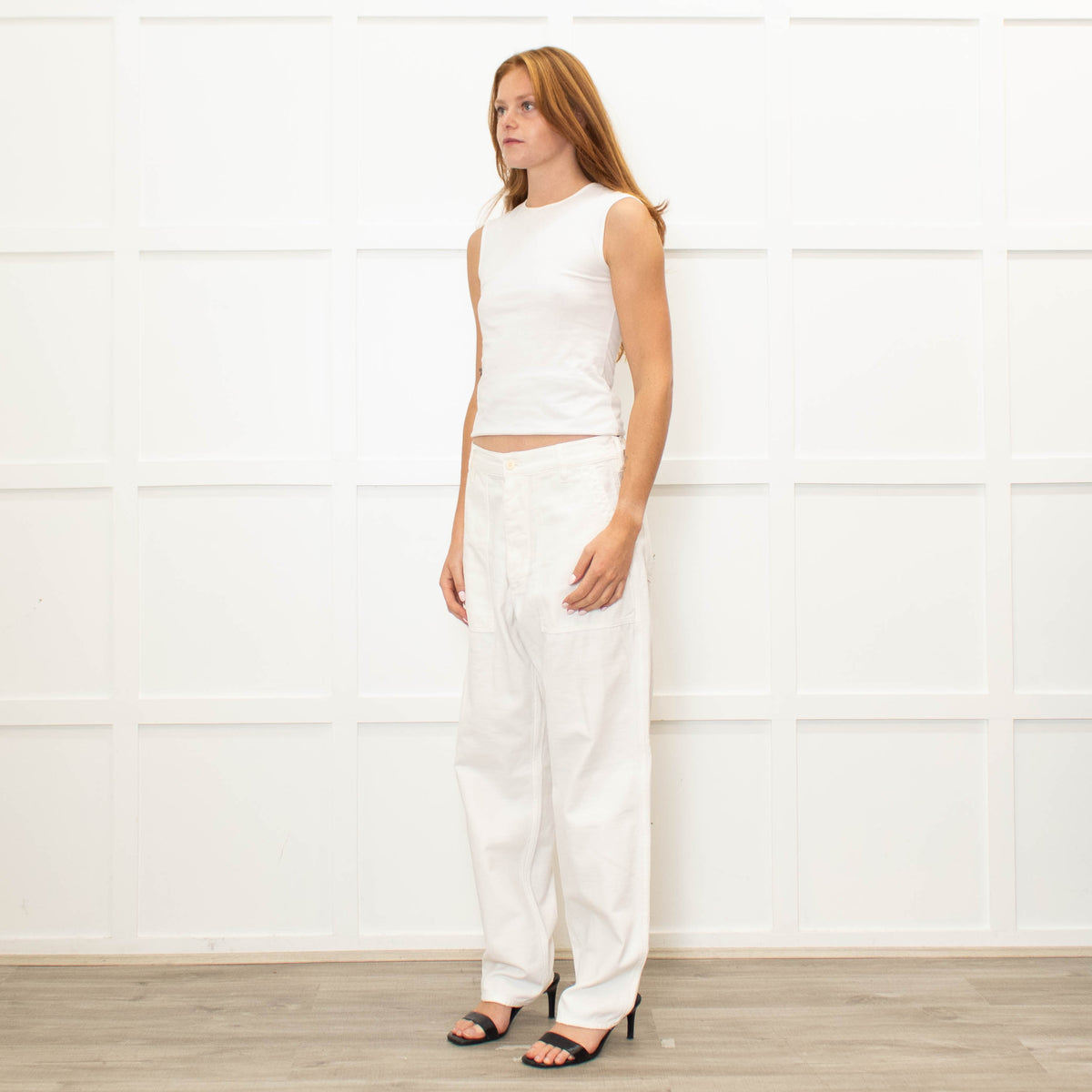 Polo Ralph Lauren White Utility Style Jeans