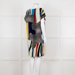 Diane Von Furstenberg Multi Colour Abstract Print Sleeveless Tunic Dress