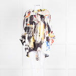 Marques Almeida Cream Black Yellow Graphic Print Art Blouse
