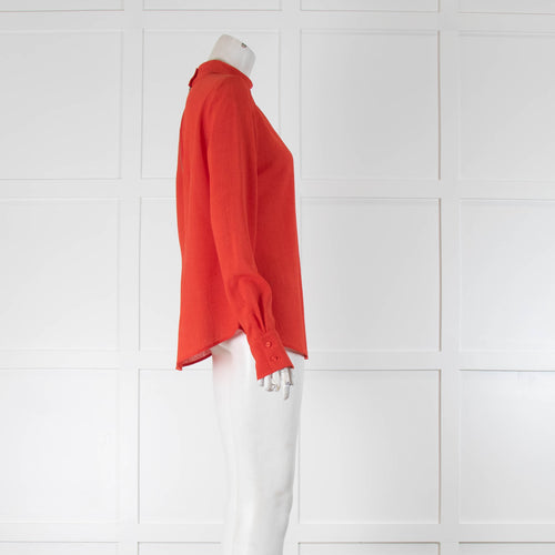 Cefinn Red High Neck Blouse