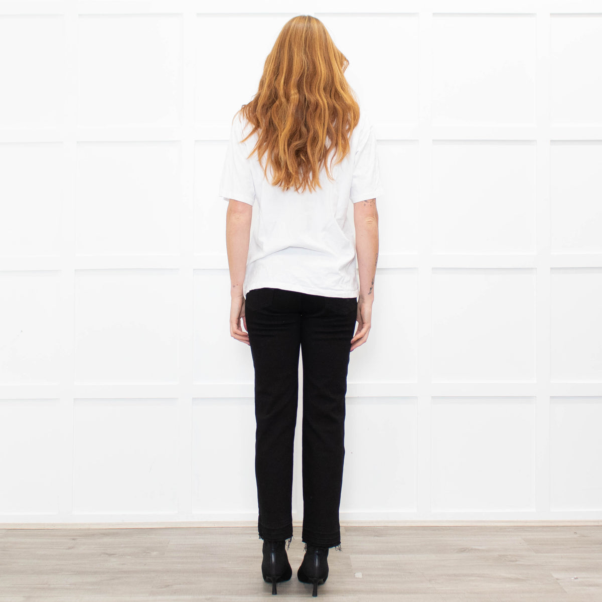 Anine Bing White Grey Brigette Bardot T Shirt