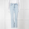 Rag & Bone Pale Wash Straight Leg Raw Hem Jeans