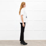 Anine Bing White Grey Brigette Bardot T Shirt