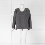 Weekend Max Mara Grey Cable Knit Jumper
