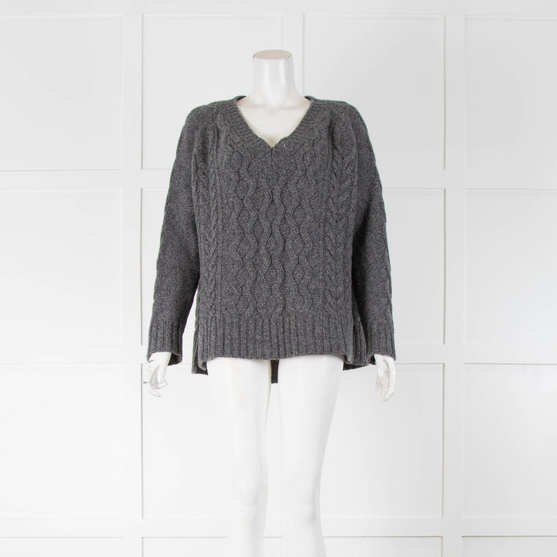 Weekend Max Mara Grey Cable Knit Jumper