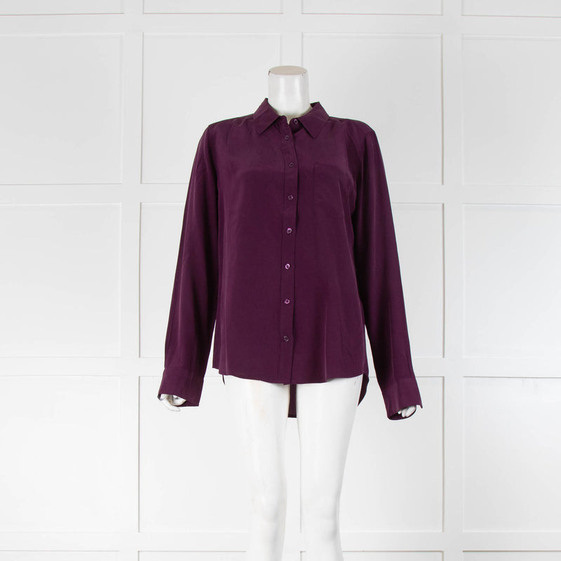 Equipment Purple Silk Shirt