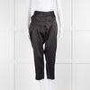 Munthe Black Front Panel Trousers Navy Back Panel