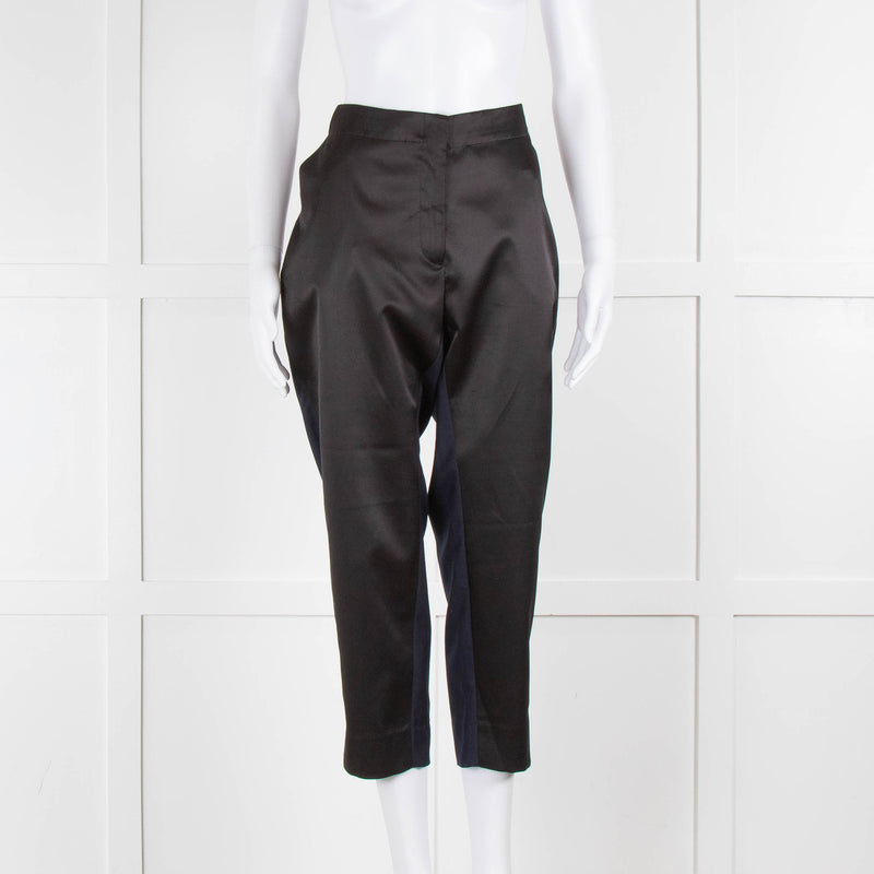 Munthe Black Front Panel Trousers Navy Back Panel
