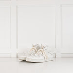 Celine White "Z" Leather Ankle Trainers