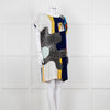 Diane Von Furstenberg Multi Colour Abstract Print Sleeveless Tunic Dress