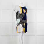 Diane Von Furstenberg Multi Colour Abstract Print Sleeveless Tunic Dress