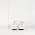 Celine White "Z" Leather Ankle Trainers