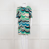 M Missoni White Green Grey Print Tunic Dress