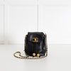 Chanel Black Caviar Leather Vintage Classic Flap Drawstring Crossbody Bag