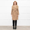 Bottega Veneta Tan Belted Camel Wool Coat