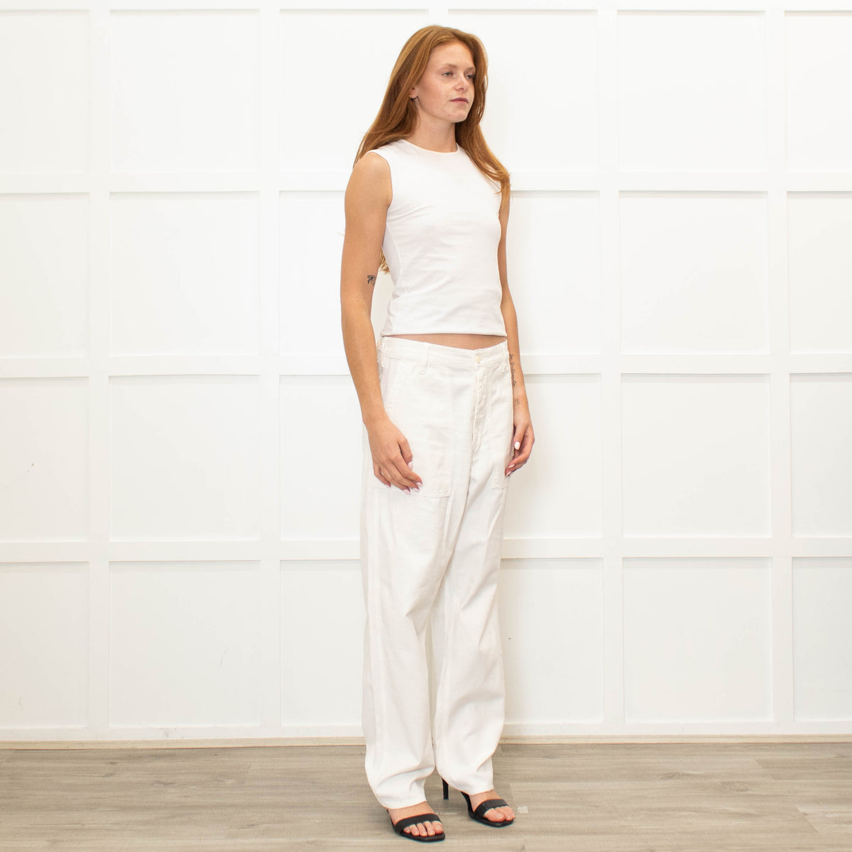 Polo Ralph Lauren White Utility Style Jeans