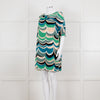 M Missoni White Green Grey Print Tunic Dress
