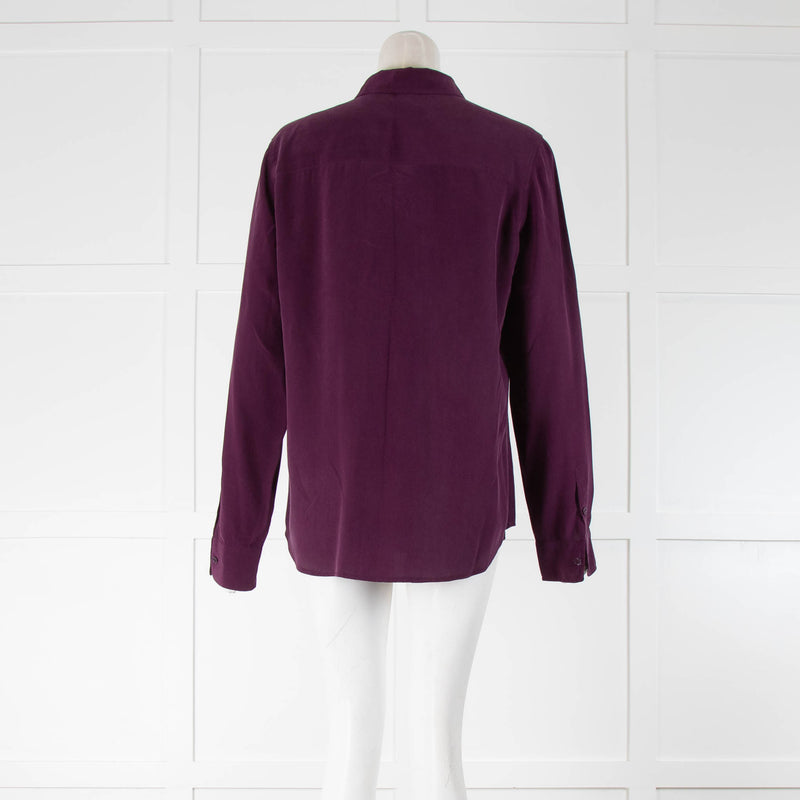Equipment Purple Silk Shirt