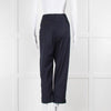 Munthe Black Front Panel Trousers Navy Back Panel
