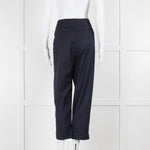 Munthe Black Front Panel Trousers Navy Back Panel