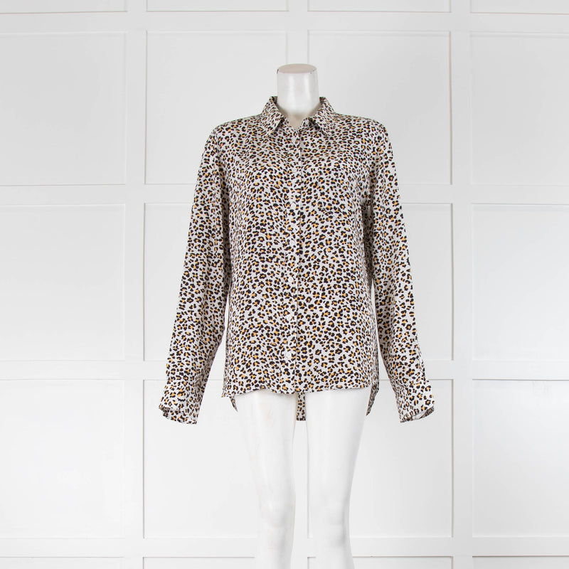 Equipment Leopard Print Silk Shirt