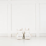 Celine White "Z" Leather Ankle Trainers