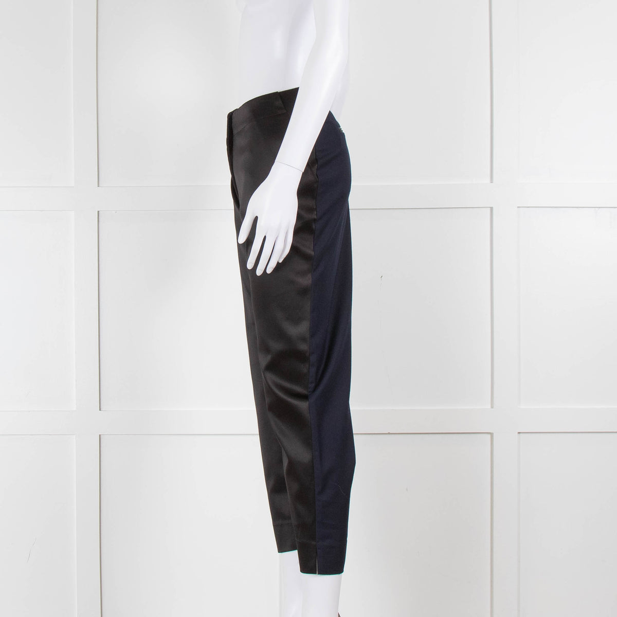 Munthe Black Front Panel Trousers Navy Back Panel