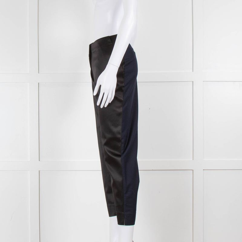 Munthe Black Front Panel Trousers Navy Back Panel