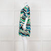 M Missoni White Green Grey Print Tunic Dress