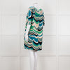 M Missoni White Green Grey Print Tunic Dress
