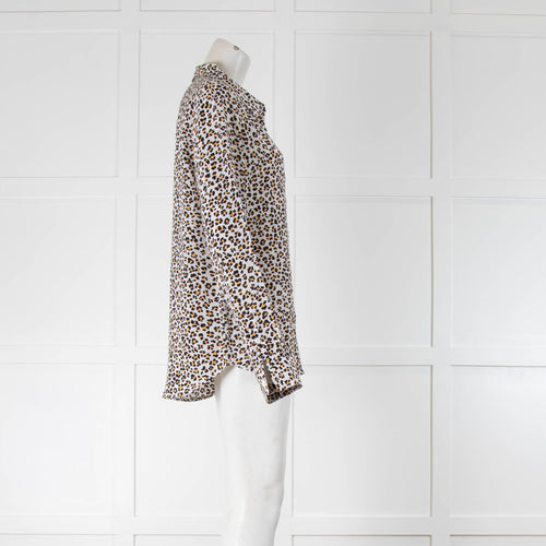 Equipment Leopard Print Silk Shirt