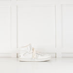Celine White "Z" Leather Ankle Trainers