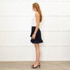 Self Portrait Blue Lace Mini Skirt With Frill Hem