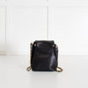 Chanel Black Caviar Leather Vintage Classic Flap Drawstring Crossbody Bag