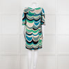 M Missoni White Green Grey Print Tunic Dress