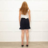 Self Portrait Blue Lace Mini Skirt With Frill Hem