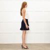 Self Portrait Blue Lace Mini Skirt With Frill Hem