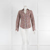 Paul Smith Black Label Beige Light Purple Mixed Print Shirt