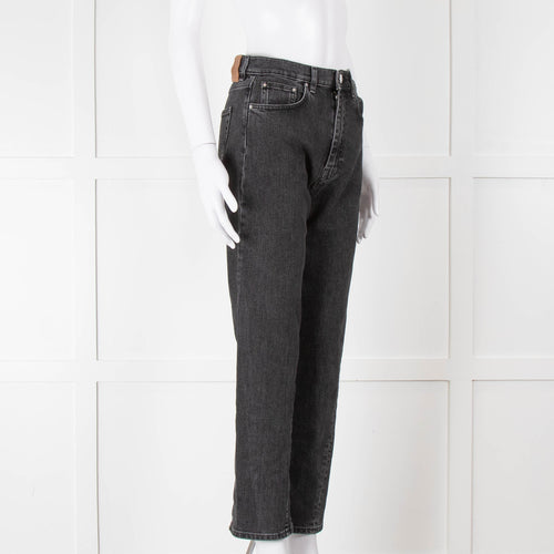 Toteme Black Wash Straight Leg Jeans
