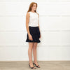 Self Portrait Blue Lace Mini Skirt With Frill Hem