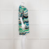 M Missoni White Green Grey Print Tunic Dress
