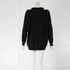 Notshy Black V Neck Cut Out Shoulders Cashmere Jumper