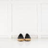 Chanel Black Lambskin Leather Espadrilles