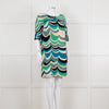 M Missoni White Green Grey Print Tunic Dress